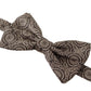 Elegant Silk Black & White Bow Tie