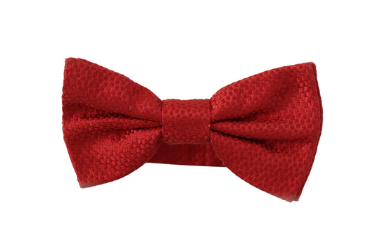 Elegant Red Silk Bow Tie