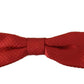 Elegant Red Silk Bow Tie