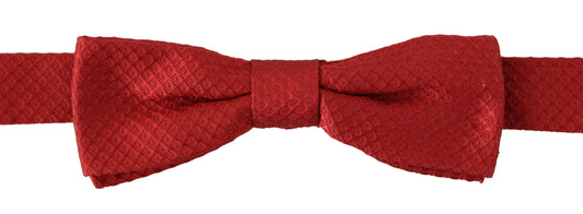 Elegant Red Silk Bow Tie