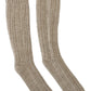 Chic Beige Wool Blend Over-the-Calf Socks