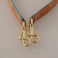 Chic Orange Leather Shoulder Strap Accessory