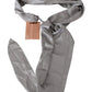 Sleek Silver Silk Neck Scarf for Men