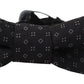 Exclusive Silk Patterned Black Bow Tie