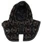 Elegant Black Cotton Blend Head Wrap Hat