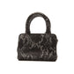 Chic Leather Mini Tote with Python Print