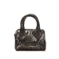 Chic Leather Mini Tote with Python Print